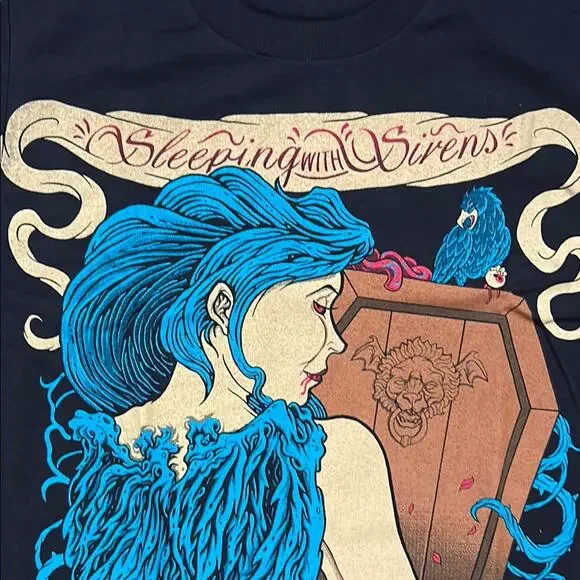 Sleeping With Sirens Black Graphic Tee, Size XL, NWOT - Picture 5 of 8